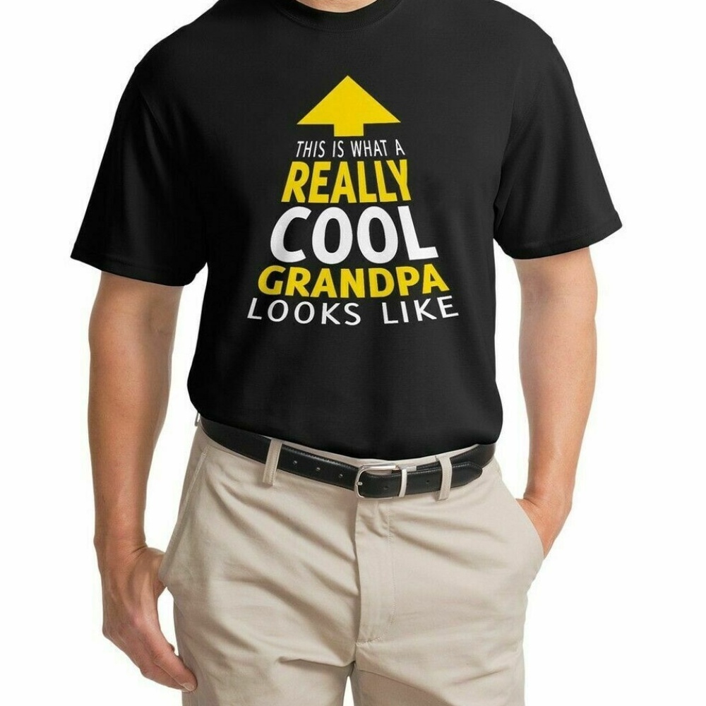 Mens T-shirt Grandpa Gift Funny Christmas Idea